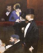 Jean-Louis Forain A Box at the Opea oil painting on canvas